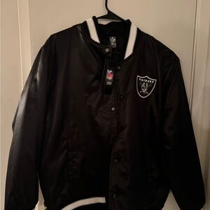 NFL Raiders Black Bomber Jacket